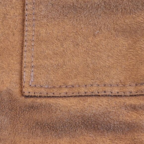 Old Navy Faux Suede A-Line Mini Skirt Pockets Lined Size 4 Autumn Warm Brown EUC - Picture 11 of 14